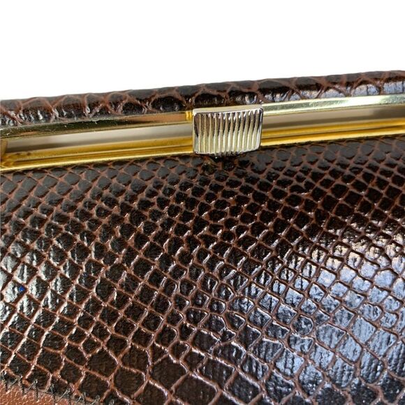 Vintage Persaud Faux Snakeskin Clutch - Picture 4 of 15